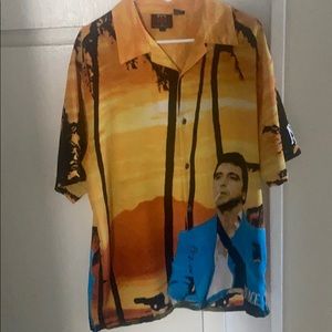 Scar face button up shirt size large